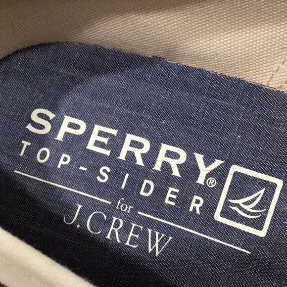 Sperry Top- Sider for J. Crew Cream Slip On Deck Shoe Loafer - Picture 11 of 12